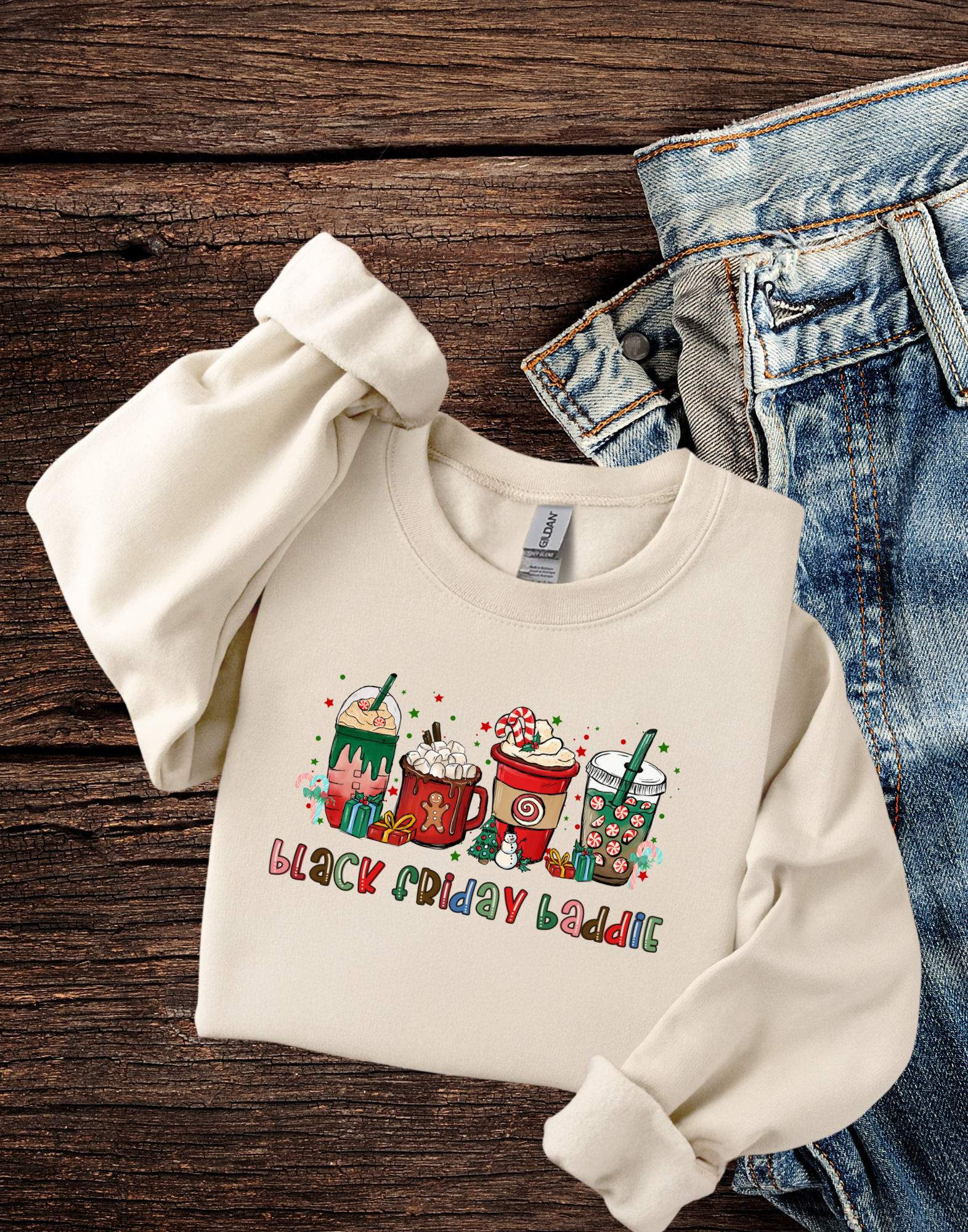 Black Friday Baddie Christmas Shopping Crewneck