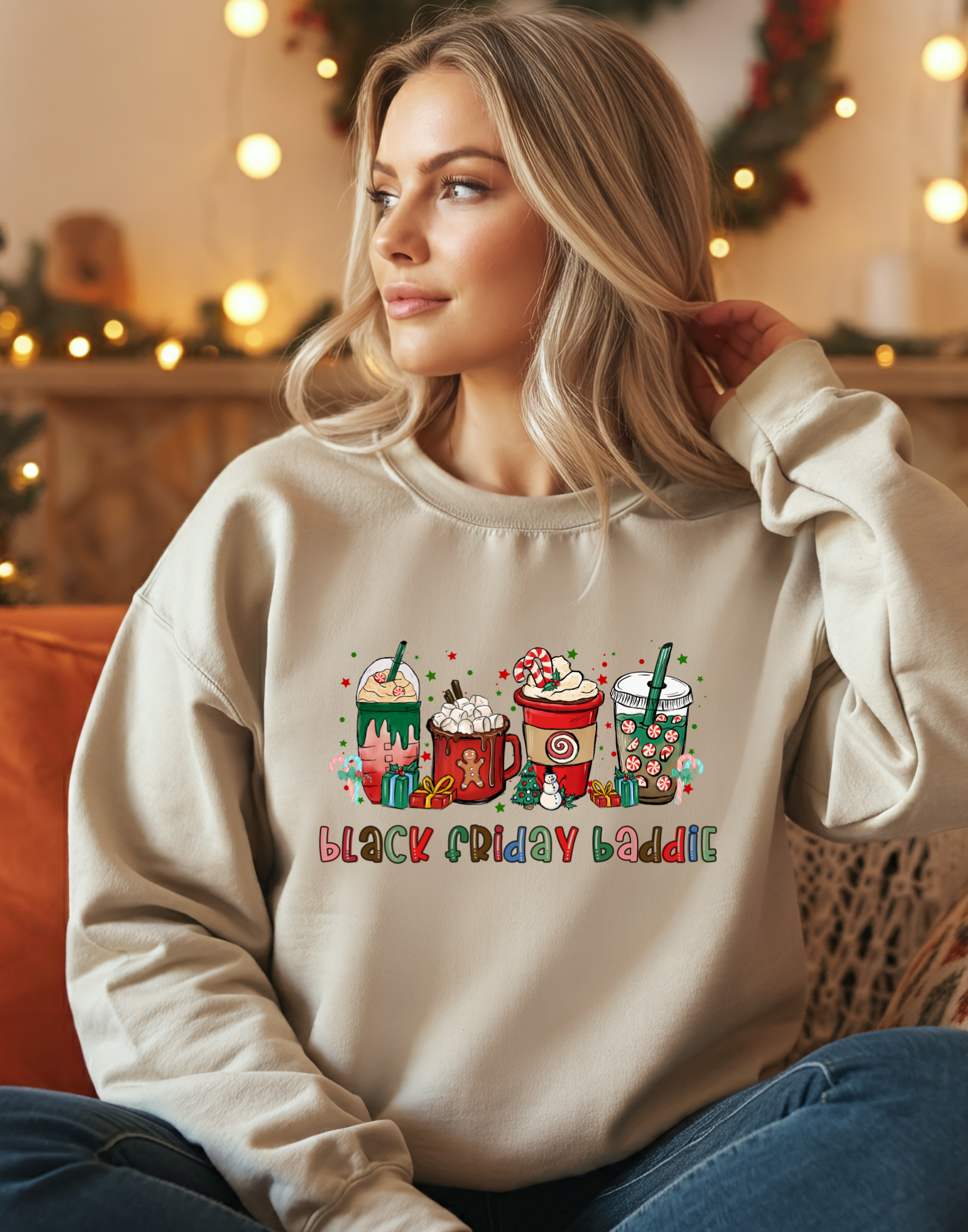 Black Friday Baddie Christmas Shopping Crewneck