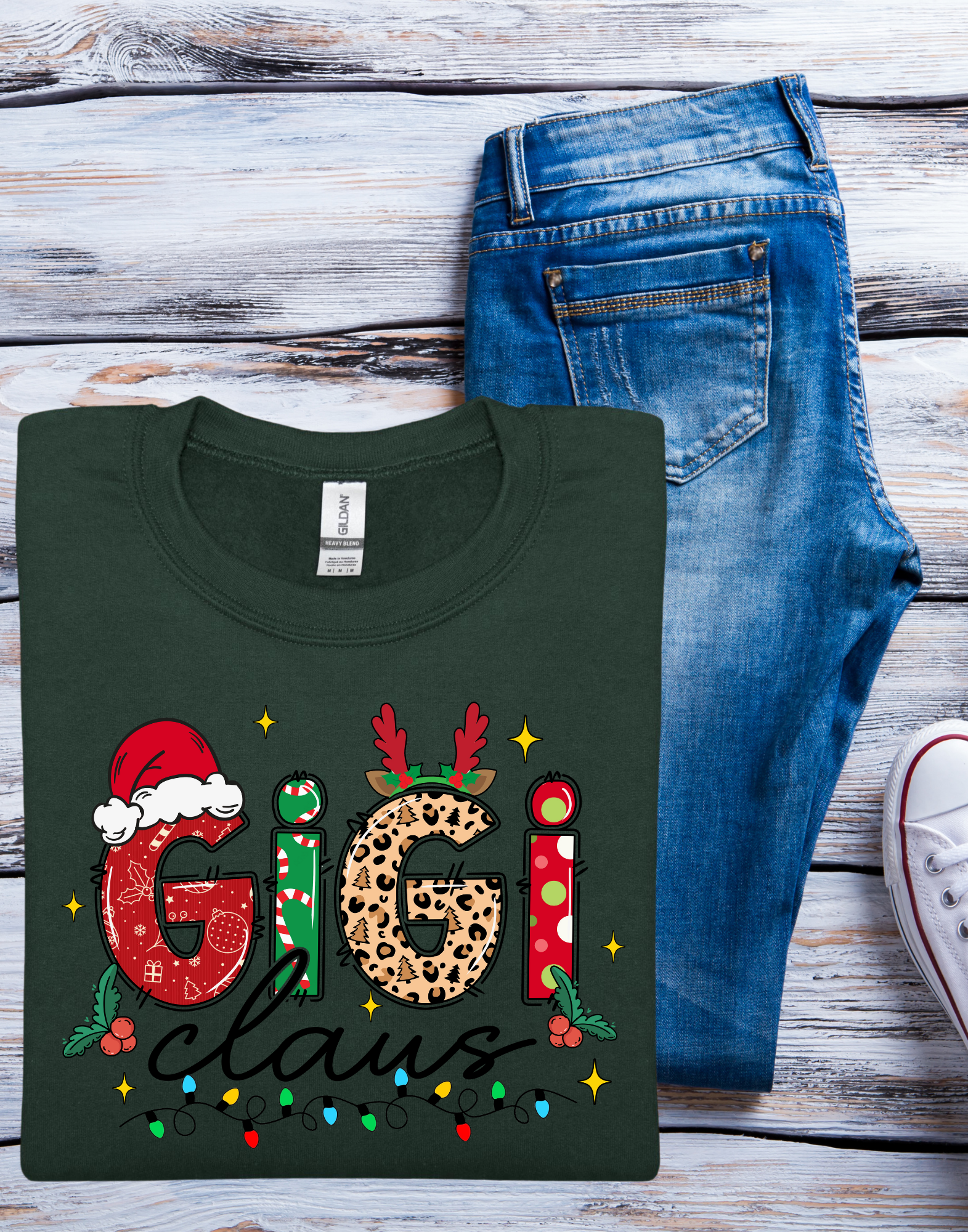 Gigi Claus Christmas Crewneck Sweatshirt