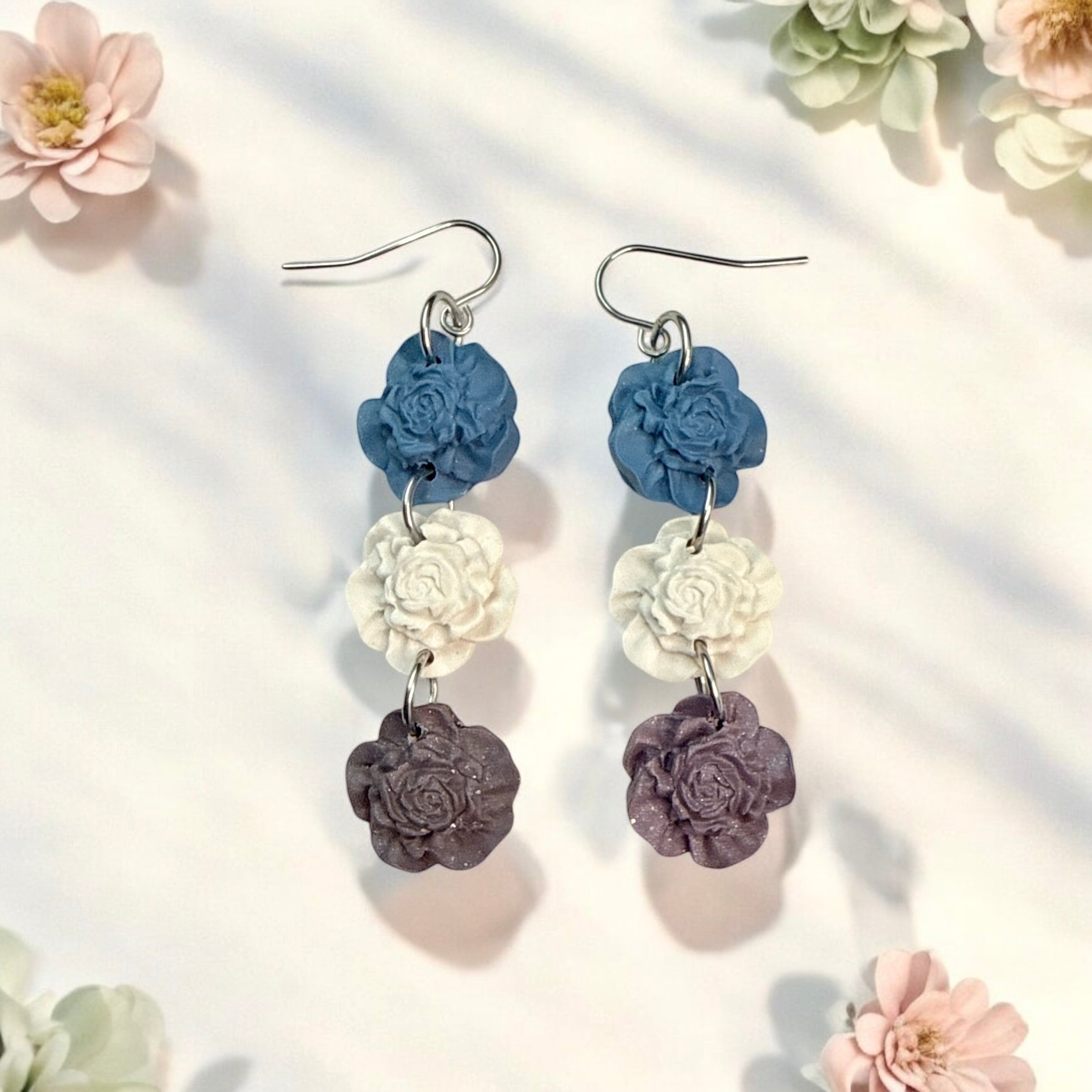 Bluebonnet Charm Floral Dangles