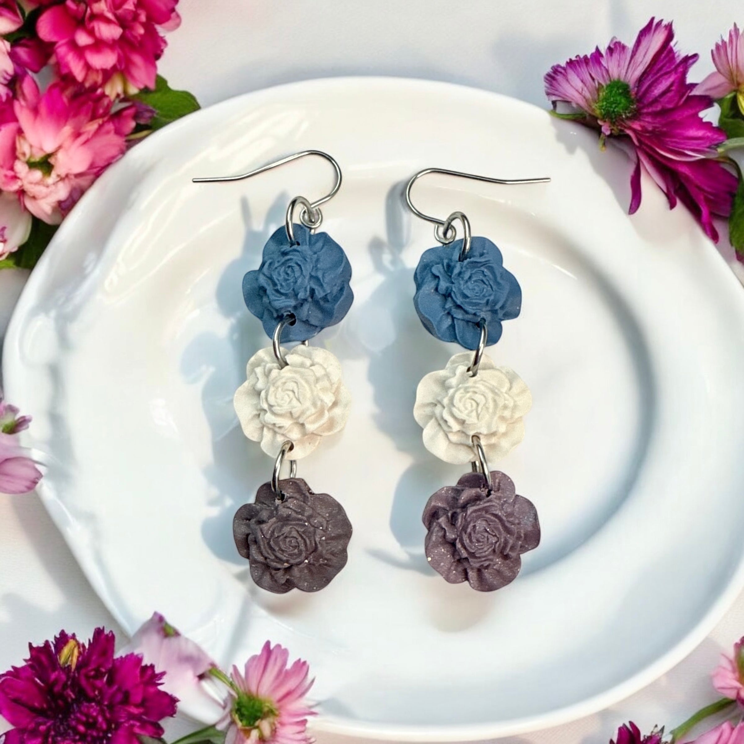Bluebonnet Charm Floral Dangles