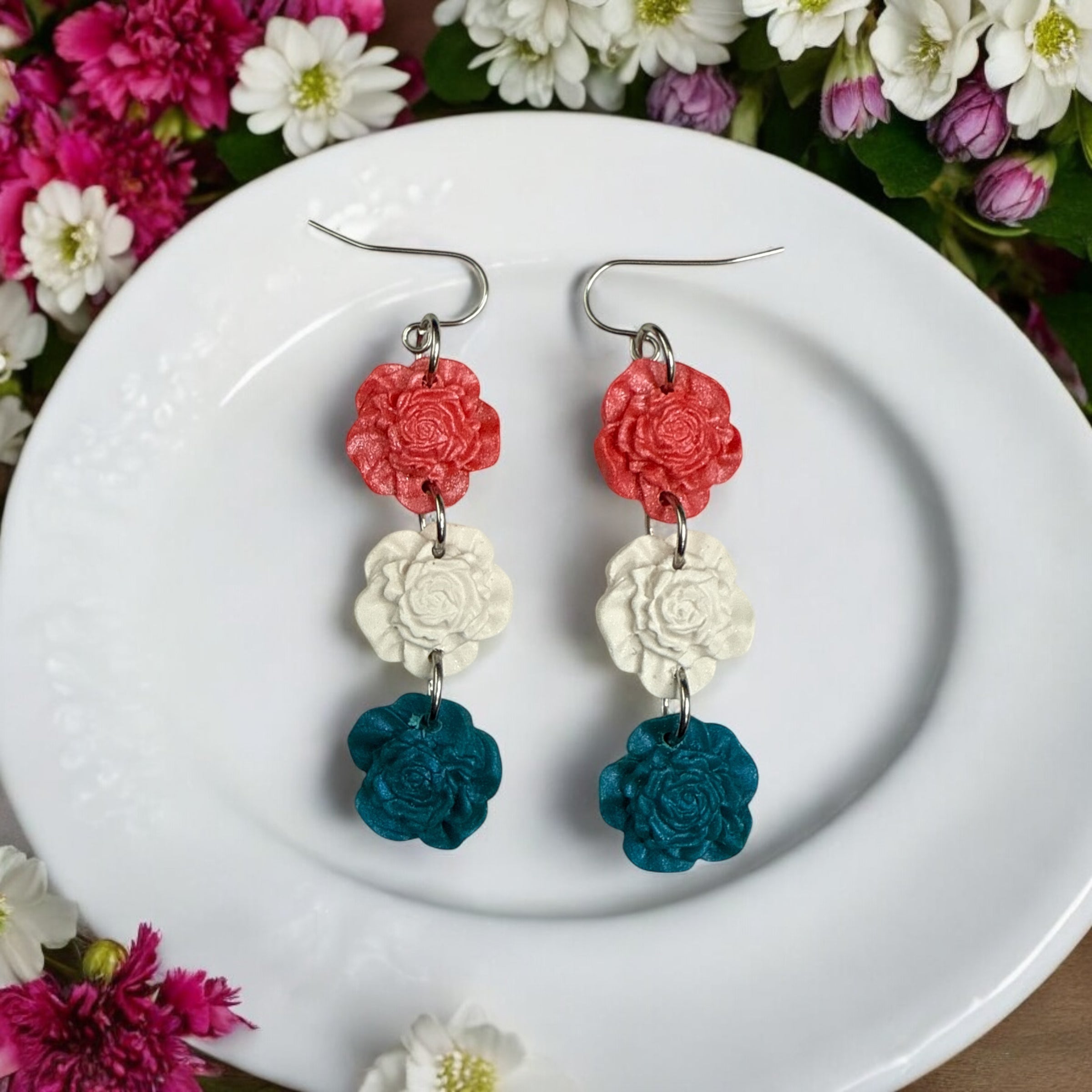 Caribbean Charm Floral Dangles
