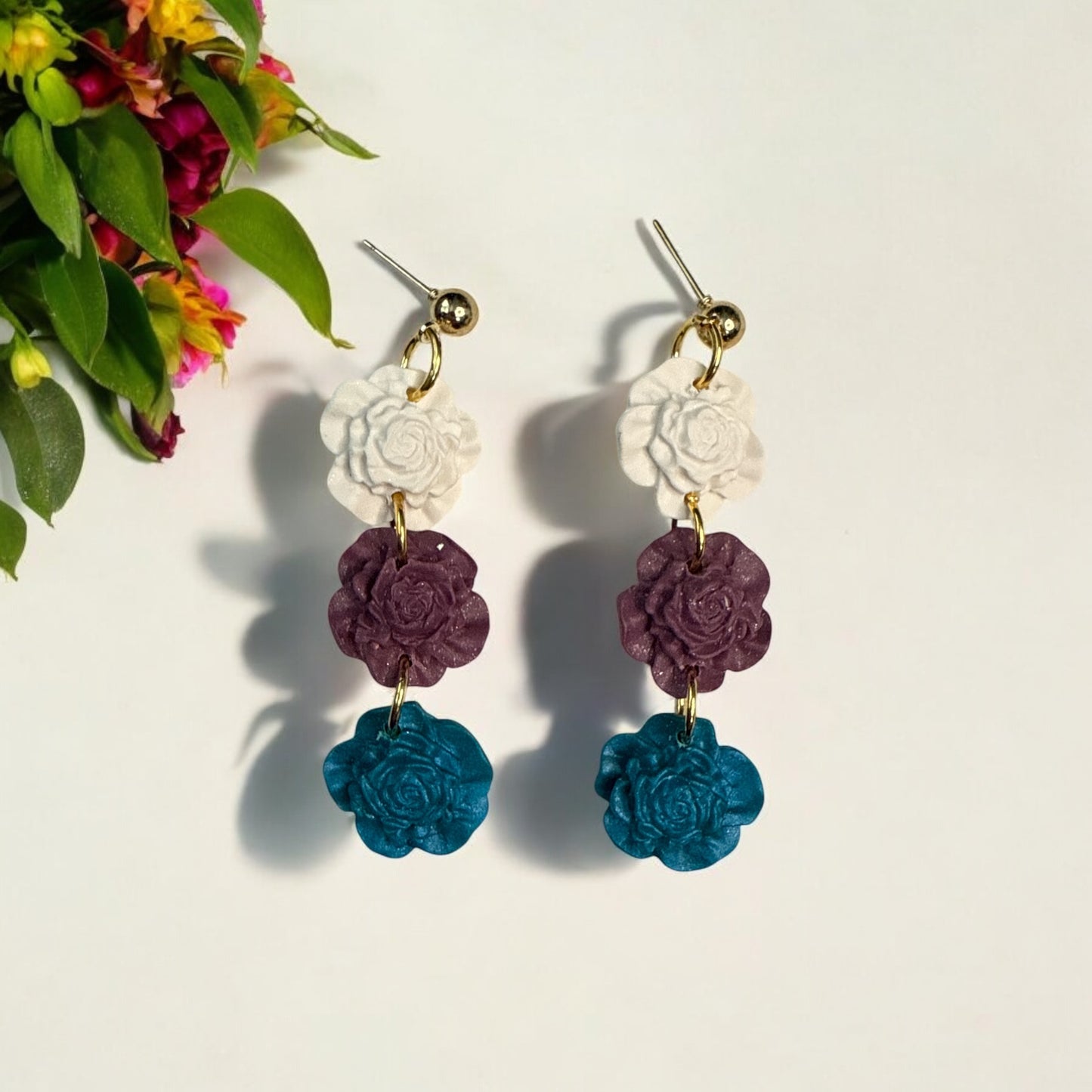 Mermaid Whisper Floral Dangles