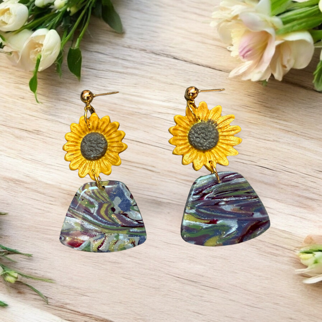Marbled Sunflower Dangles