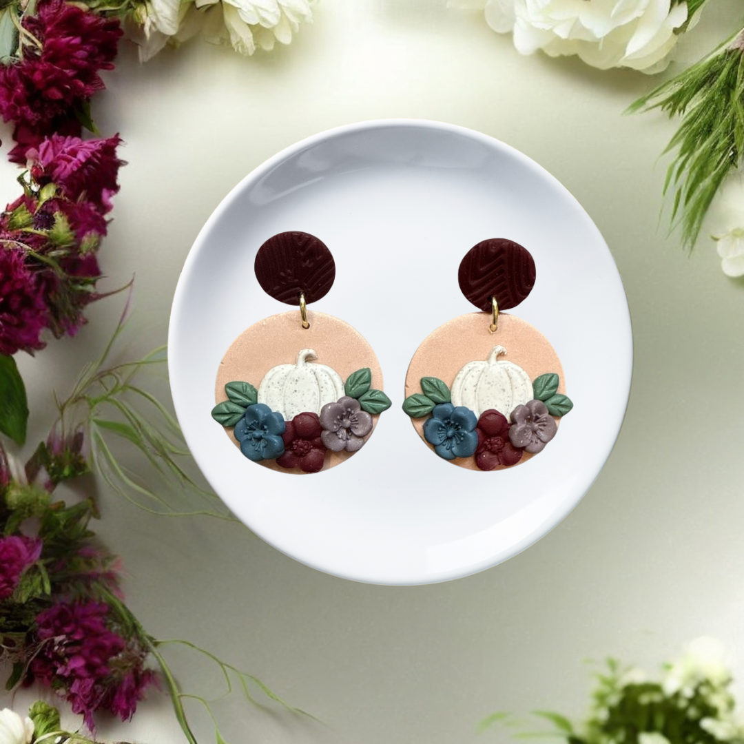 Fall Pumpkin Flower Dangles