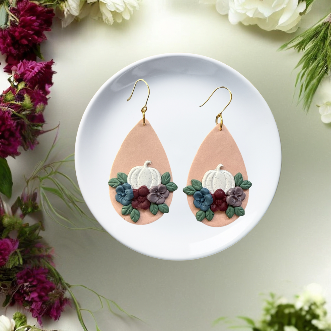 Fall Pumpkin Flower Dangles