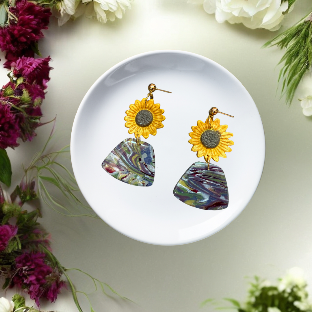 Marbled Sunflower Dangles