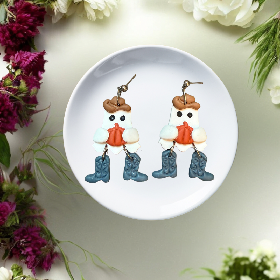 Howdy Fall Ghost Dangles