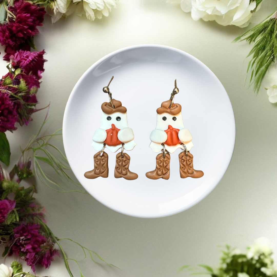 Howdy Fall Ghost Dangles