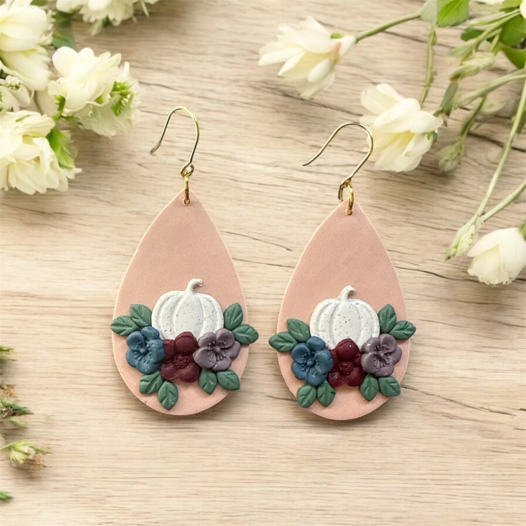 Fall Pumpkin Flower Dangles