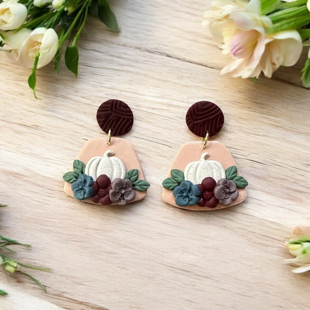 Fall Pumpkin Flower Dangles