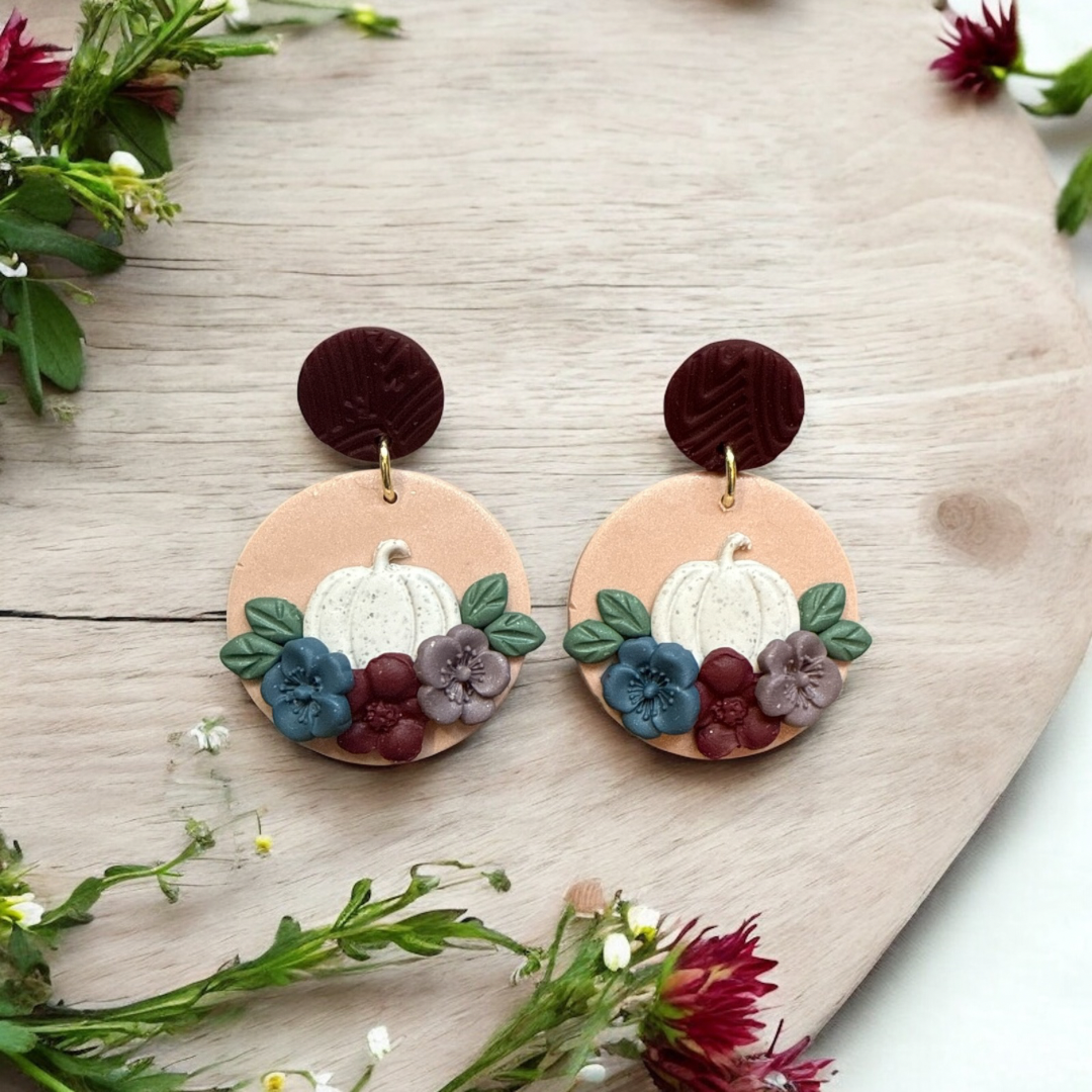 Fall Pumpkin Flower Dangles