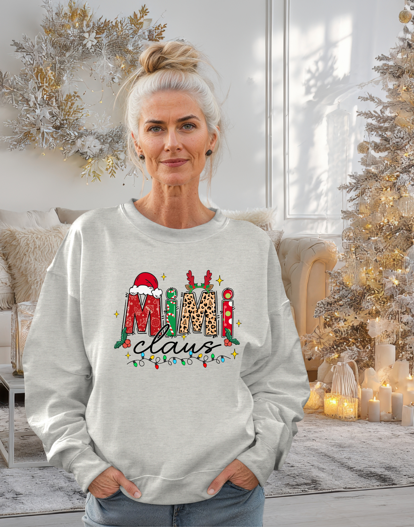 Mimi Claus Christmas Crewneck Sweatshirt