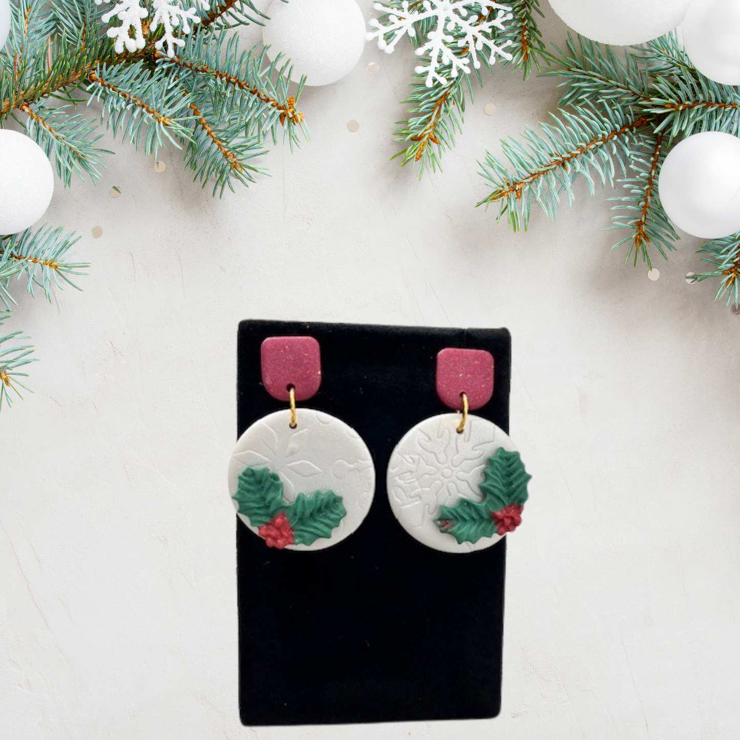 Christmas Holly Dangles