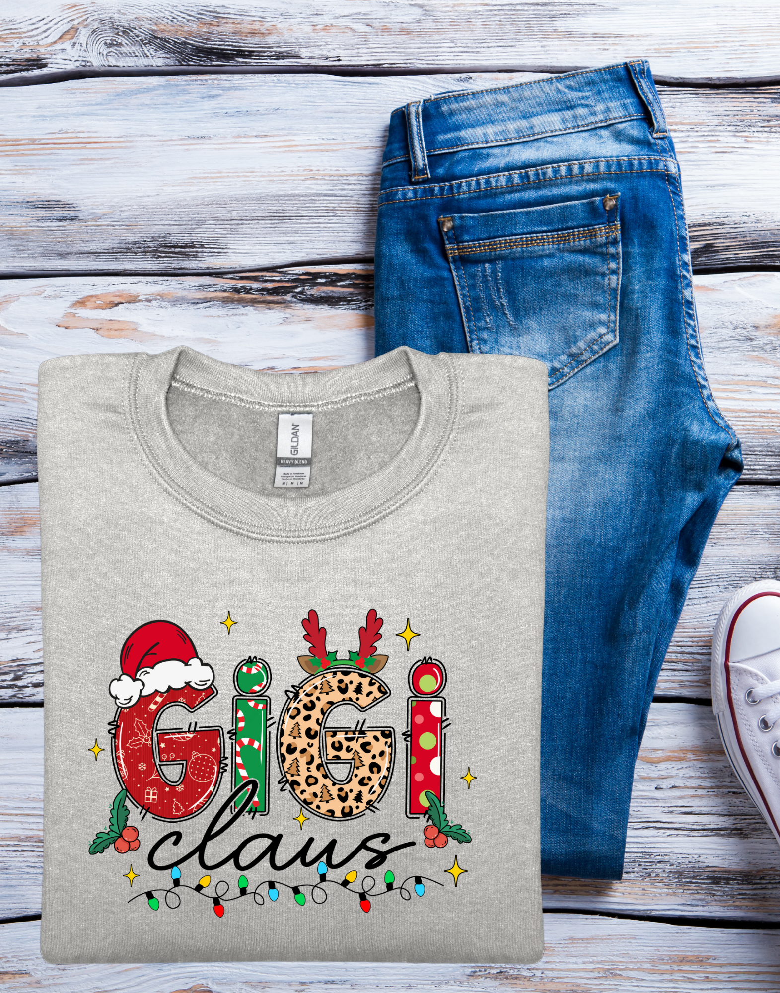 Gigi Claus Christmas Crewneck Sweatshirt