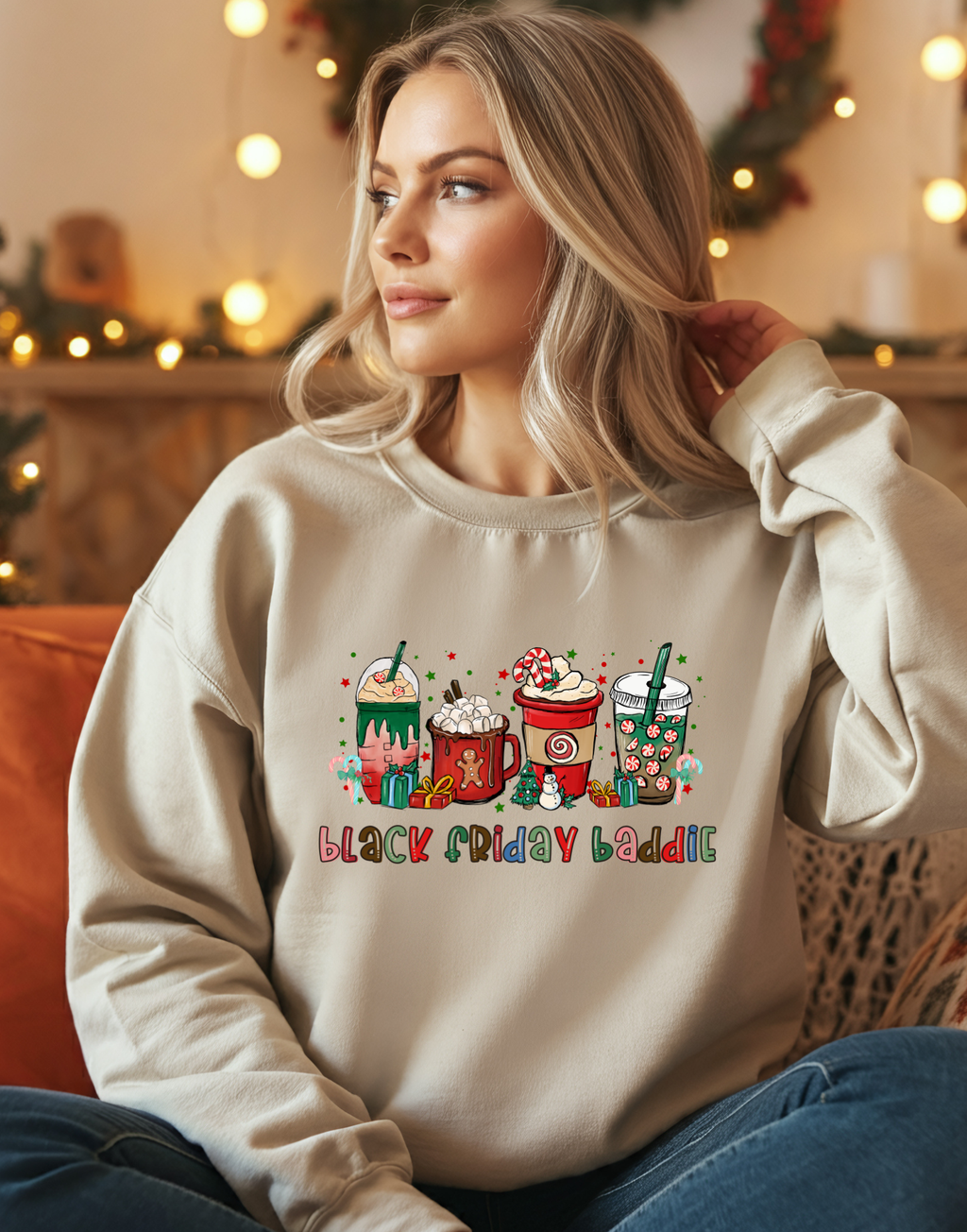 Black Friday Baddie Christmas Shopping Crewneck