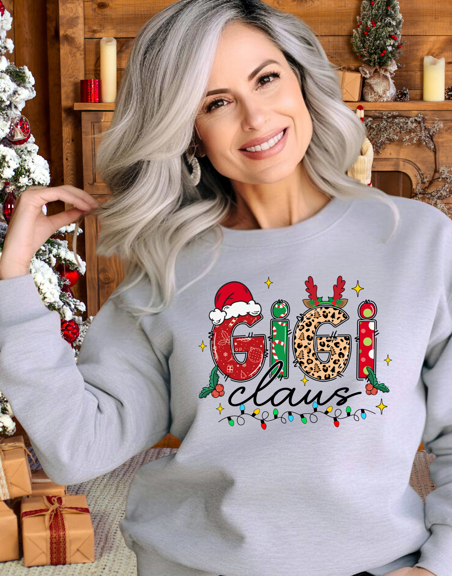 Gigi Claus Christmas Crewneck Sweatshirt
