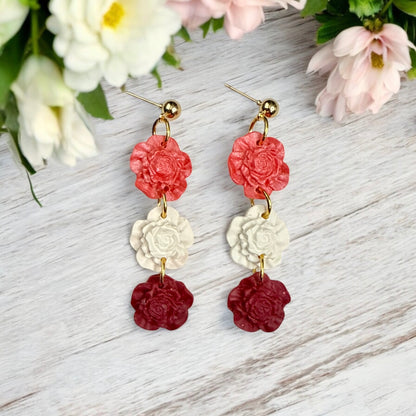Sunset Sorbet Floral Dangles