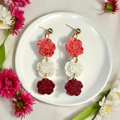 Sunset Sorbet Floral Dangles