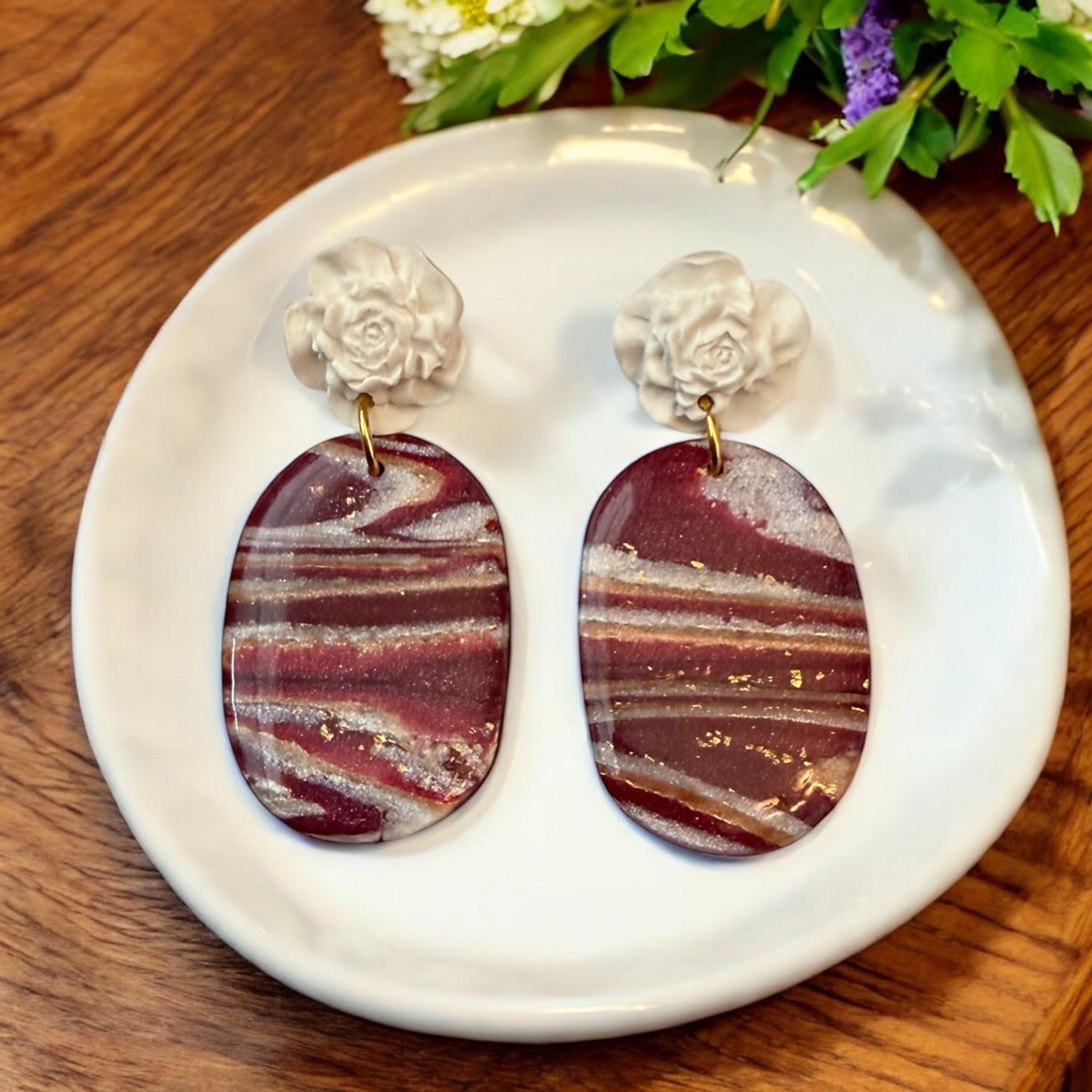 Valentines Marble Dangle