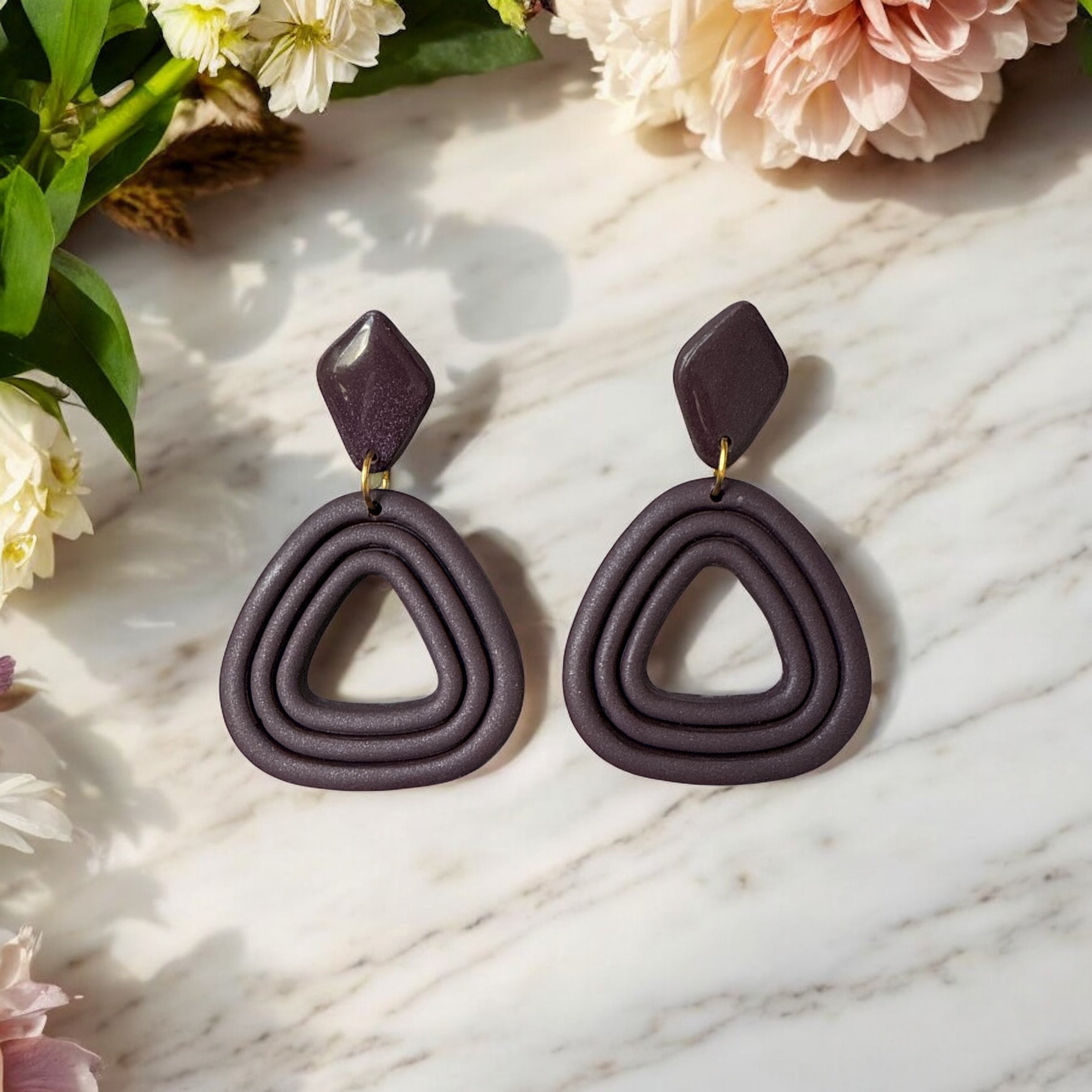 Simple Plum Dangles