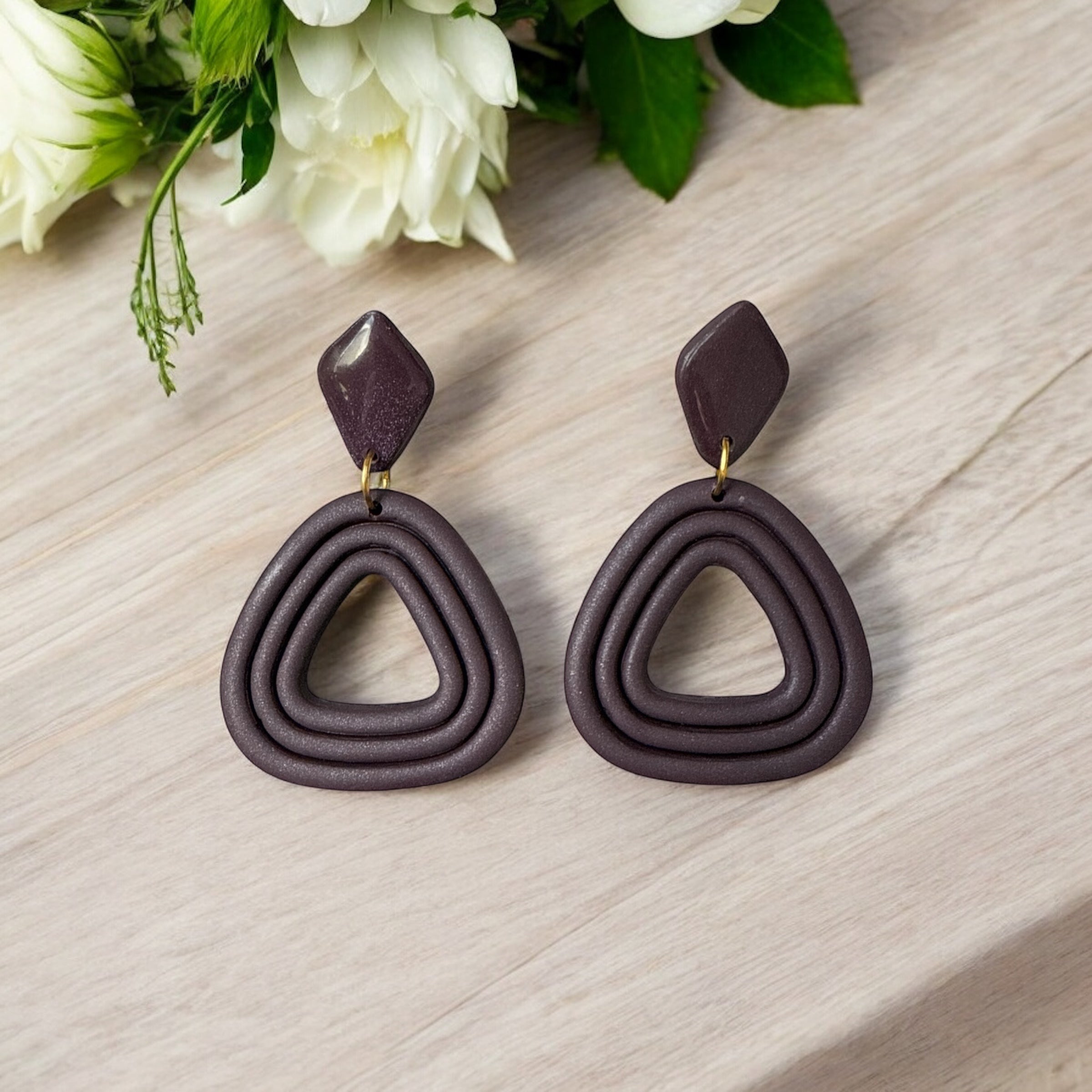 Simple Plum Dangles