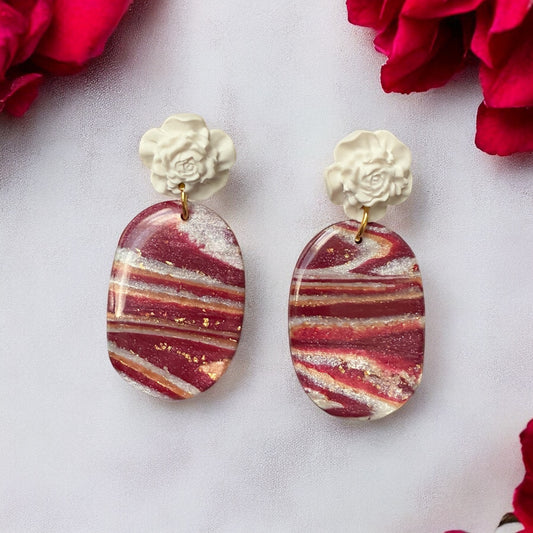 Valentines Marble Dangle