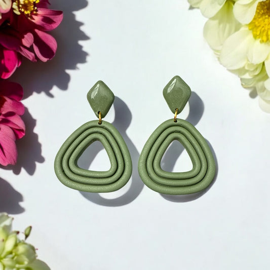 Simple Olive Green Dangles