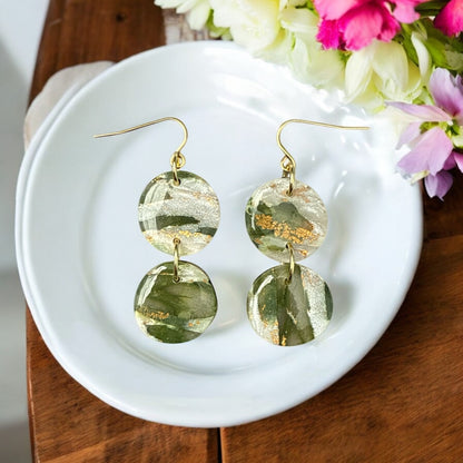 Green Marble Dangles