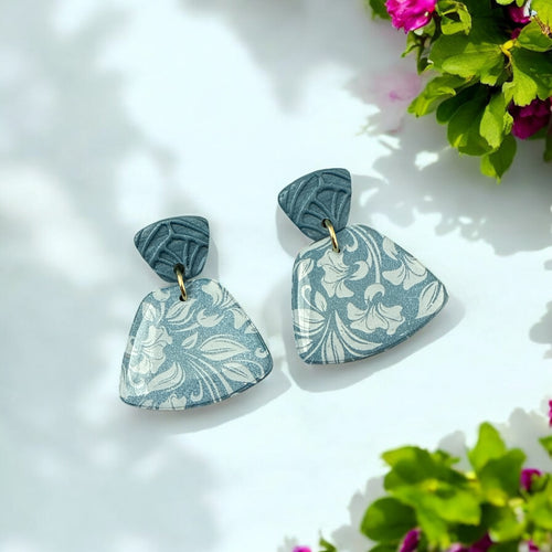 Blue Floral Dangle