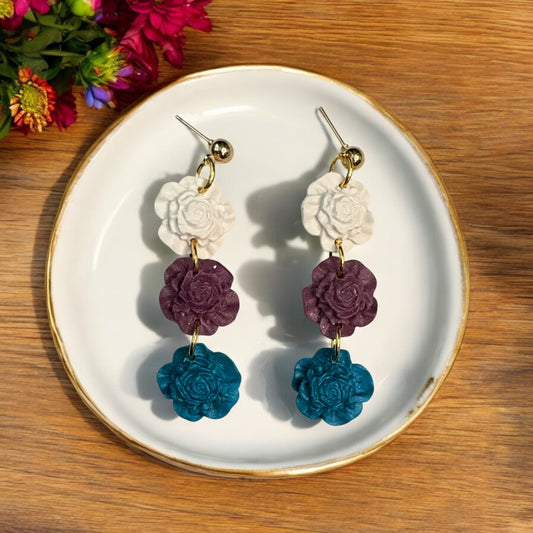 Mermaid Whisper Floral Dangles