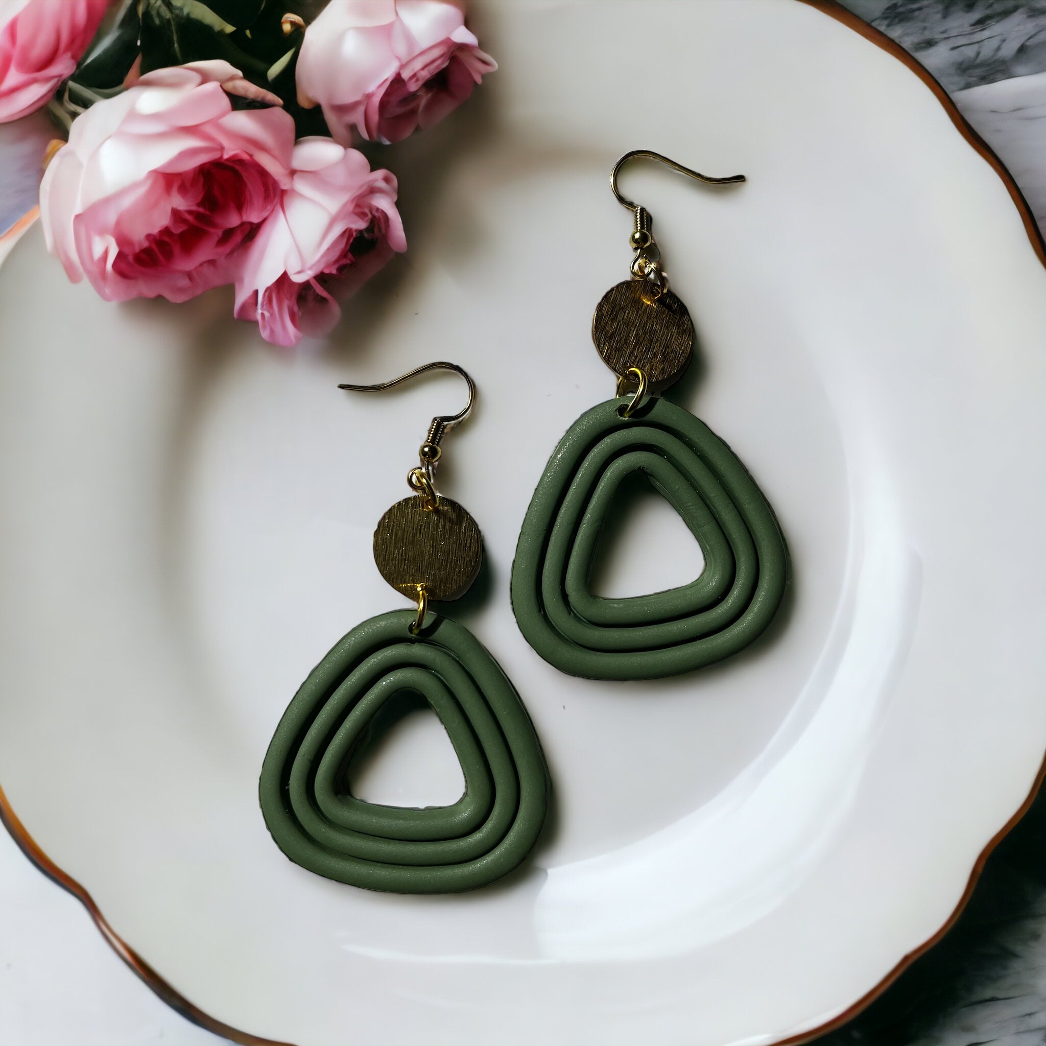 Olive Green Dangles