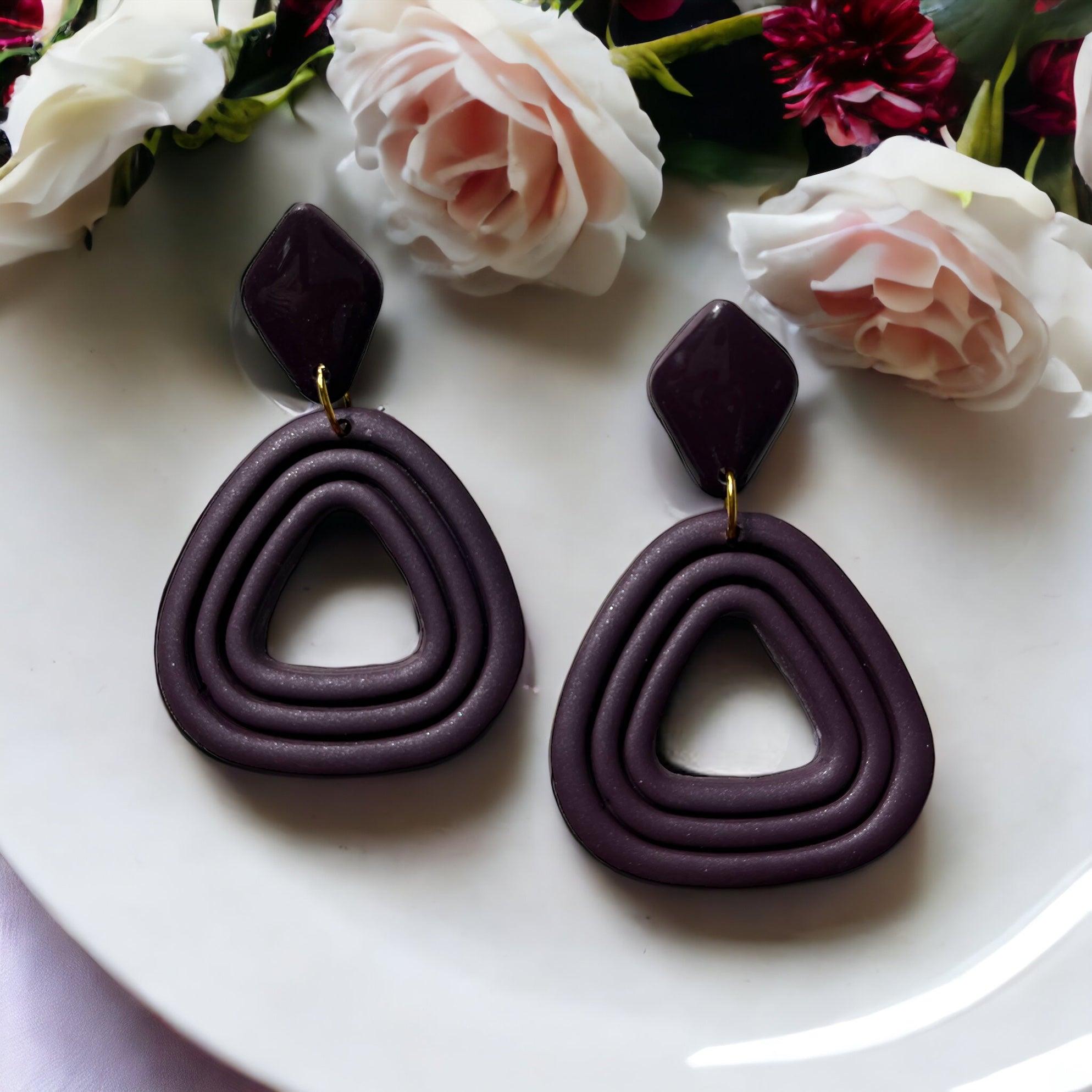 Simple Plum Dangles