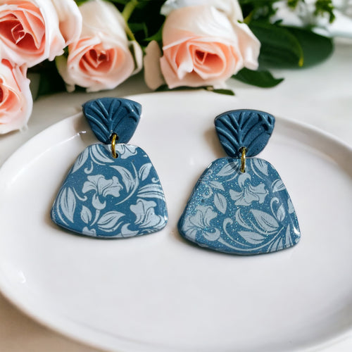 Blue Floral Dangle