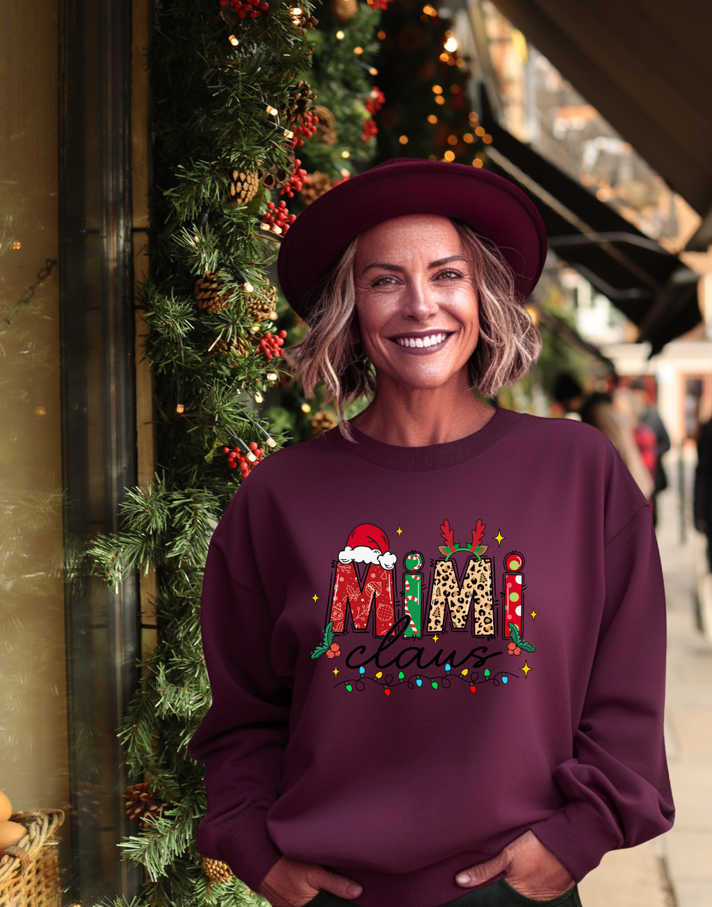 Mimi Claus Christmas Crewneck Sweatshirt