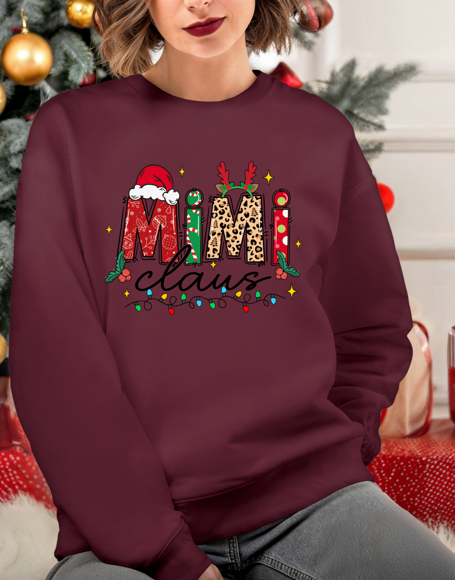 Mimi Claus Christmas Crewneck Sweatshirt
