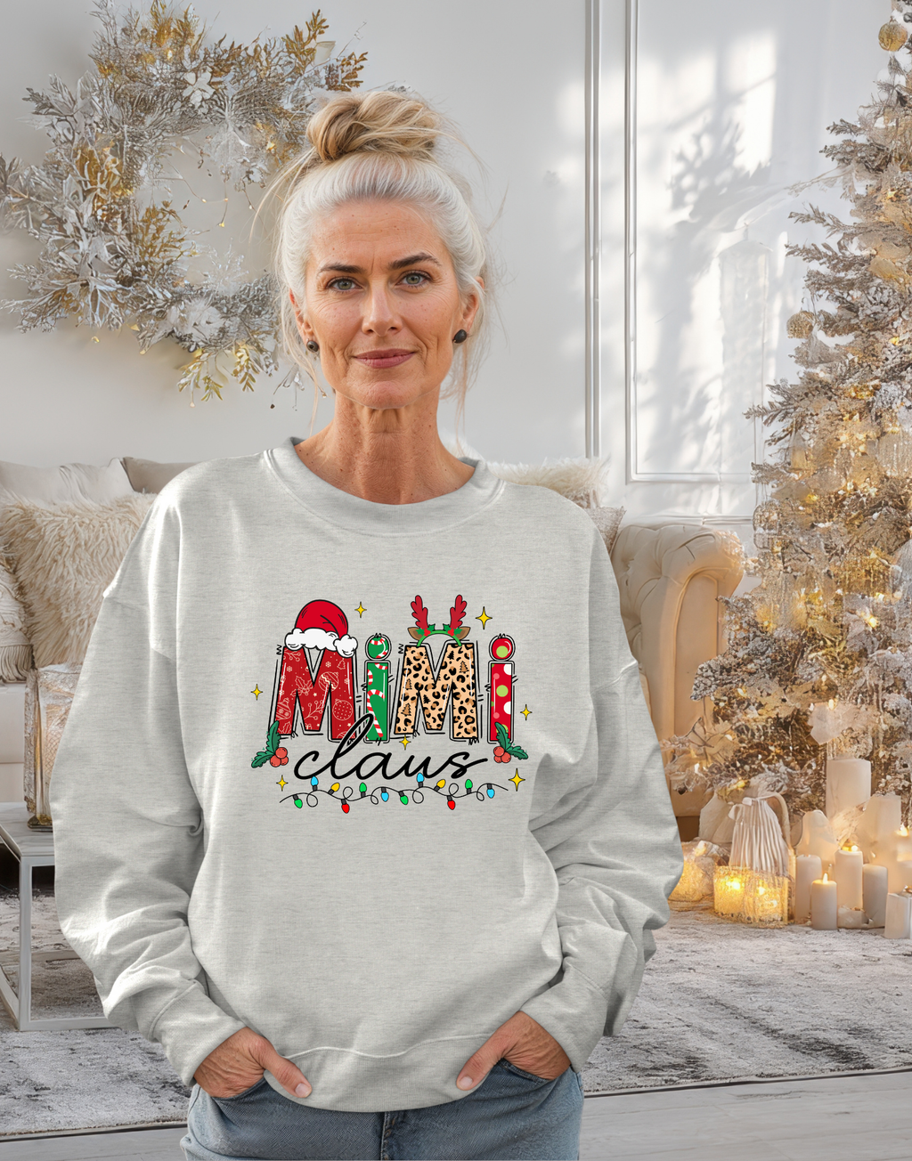 Mimi Claus Christmas Crewneck Sweatshirt