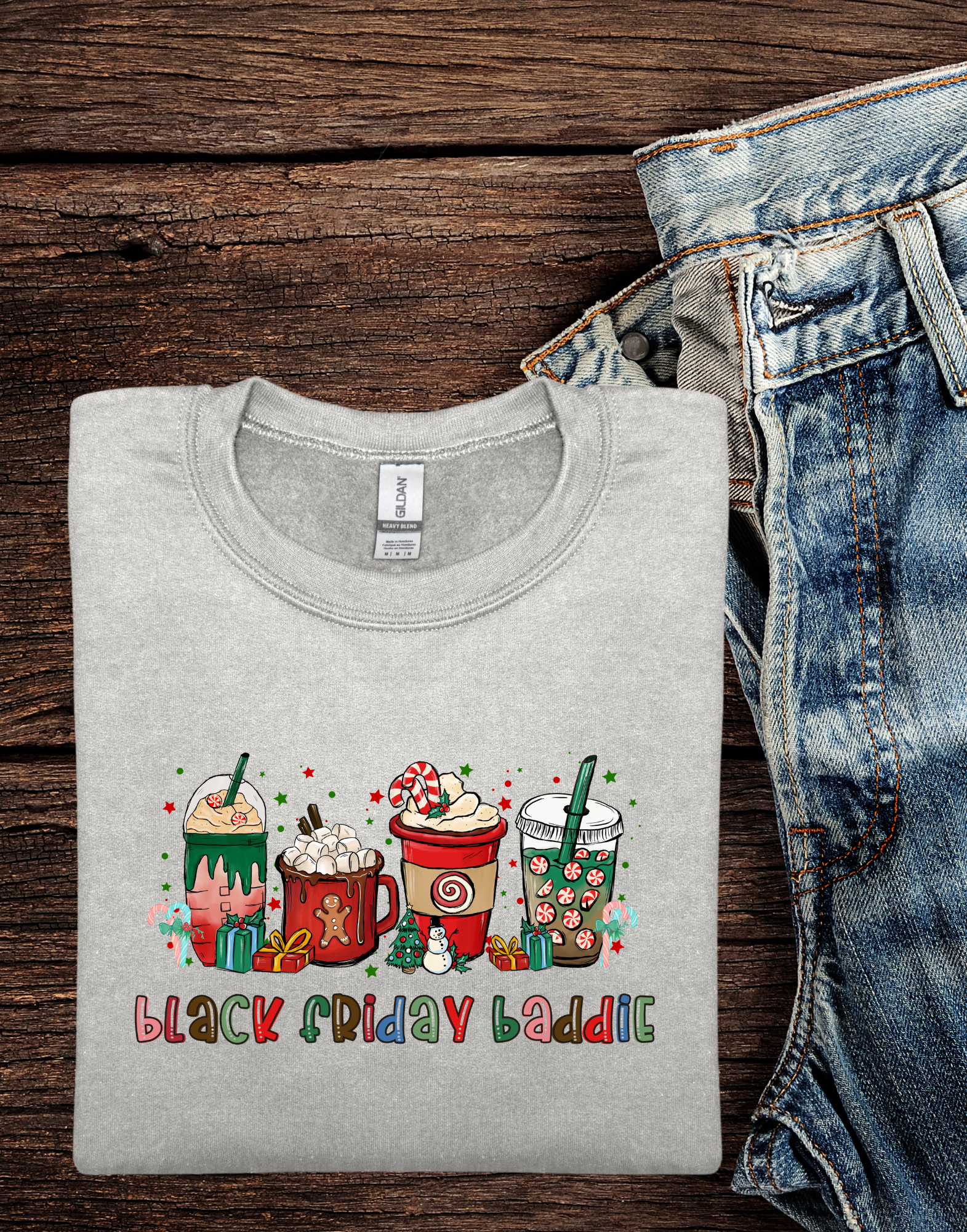 Black Friday Baddie Christmas Shopping Crewneck