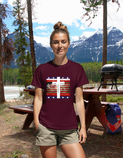 Faith Family Freedom Patriotic Graphic Tee