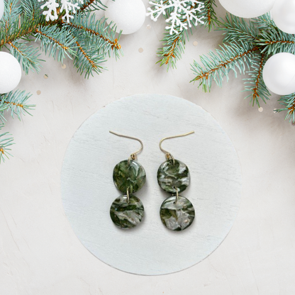 Green Marble Dangles