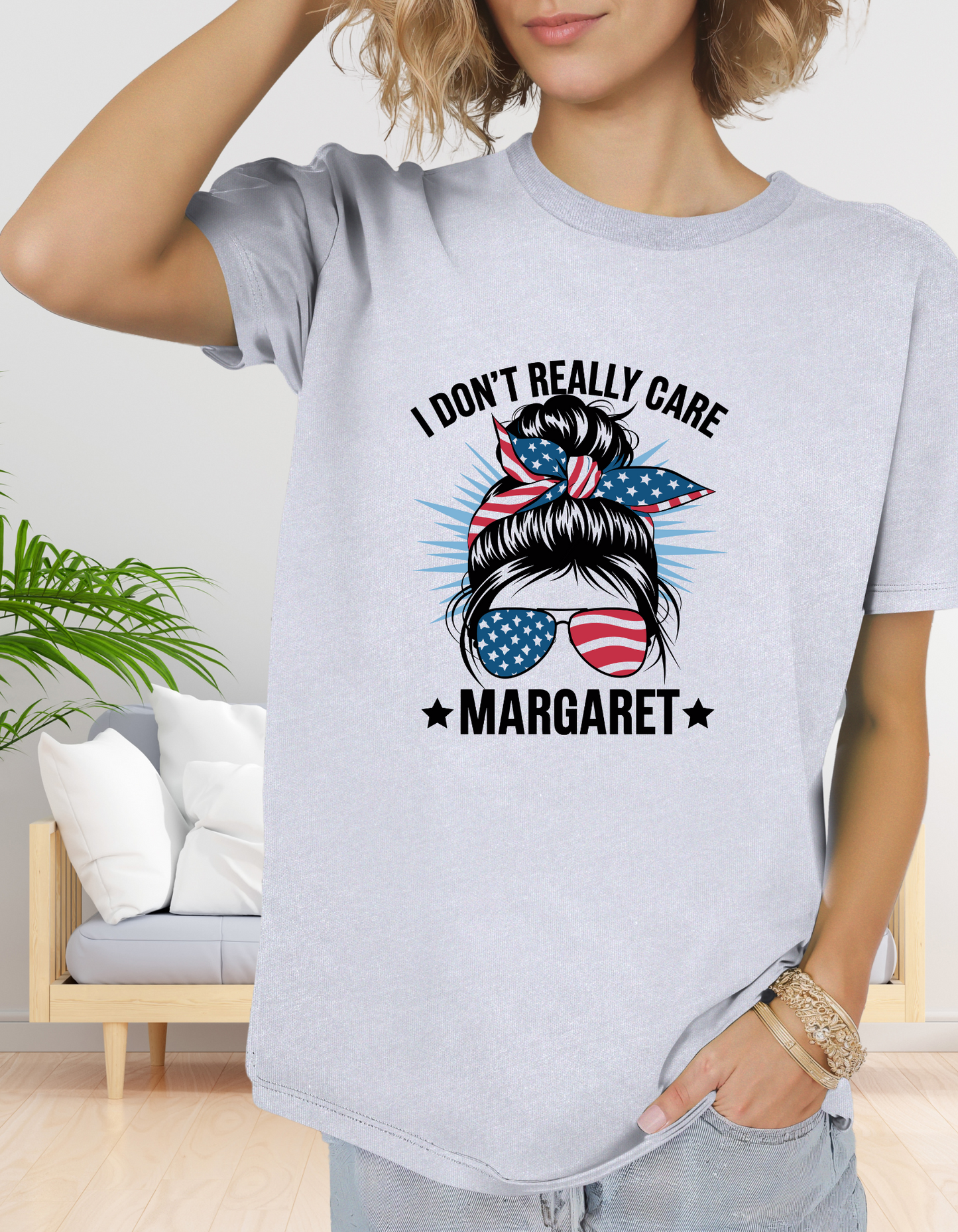 I Don't Really Care Margaret Patriotic Graphic Tee