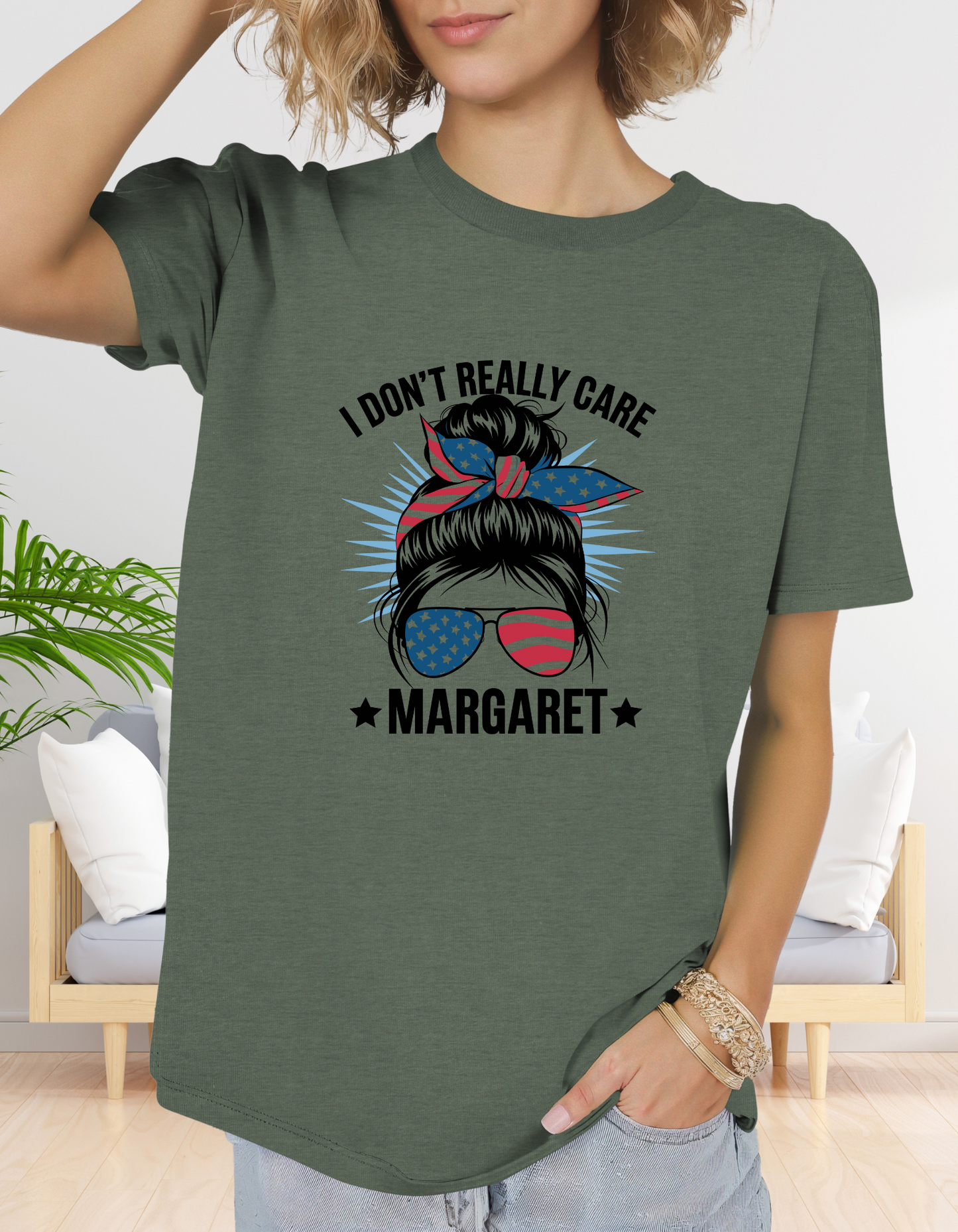 I Don't Really Care Margaret Patriotic Graphic Tee