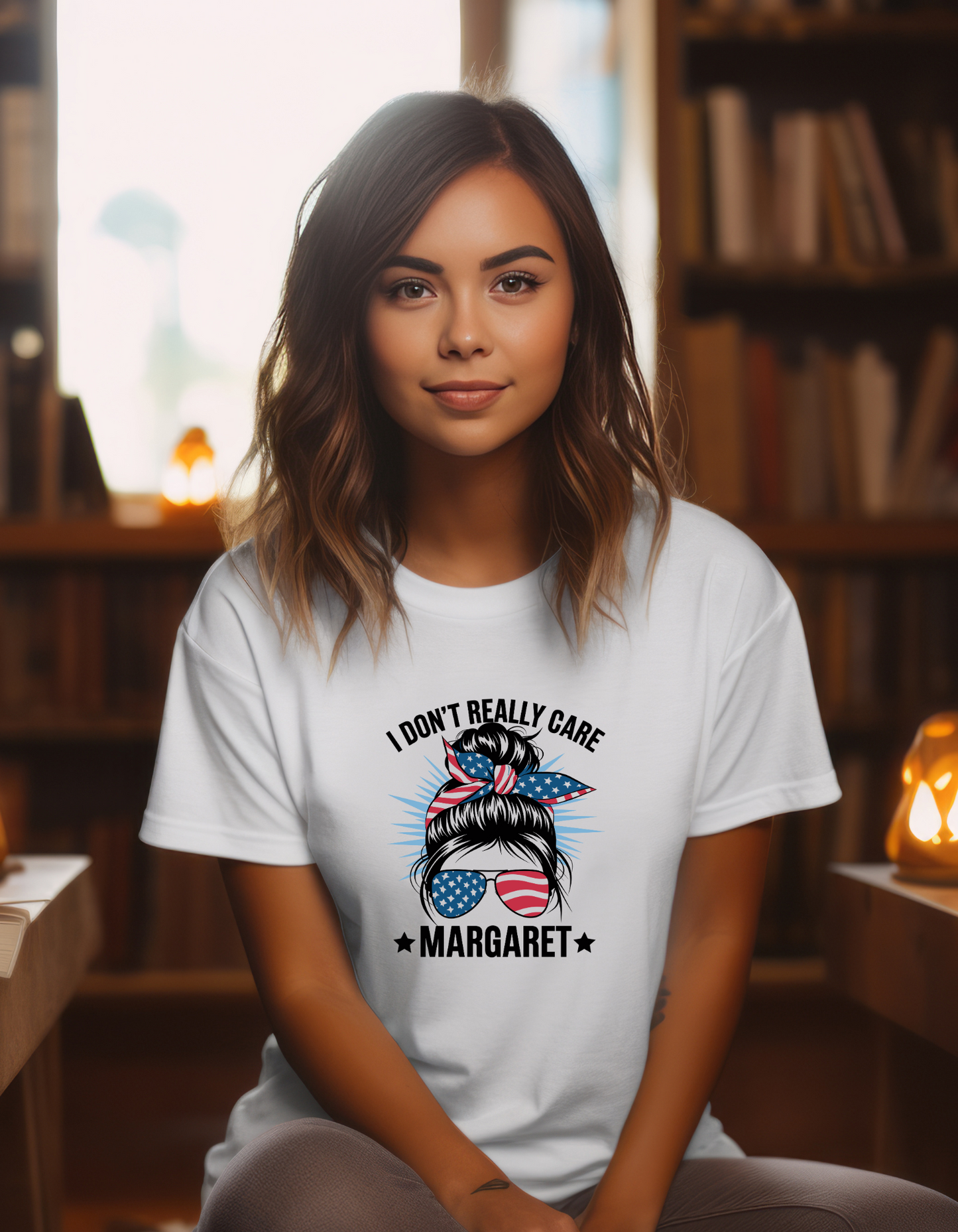 I Don't Really Care Margaret Patriotic Graphic Tee