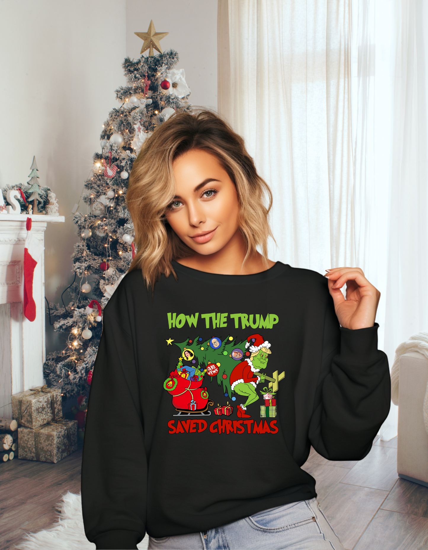 How the Trump Saved Christmas Crewneck