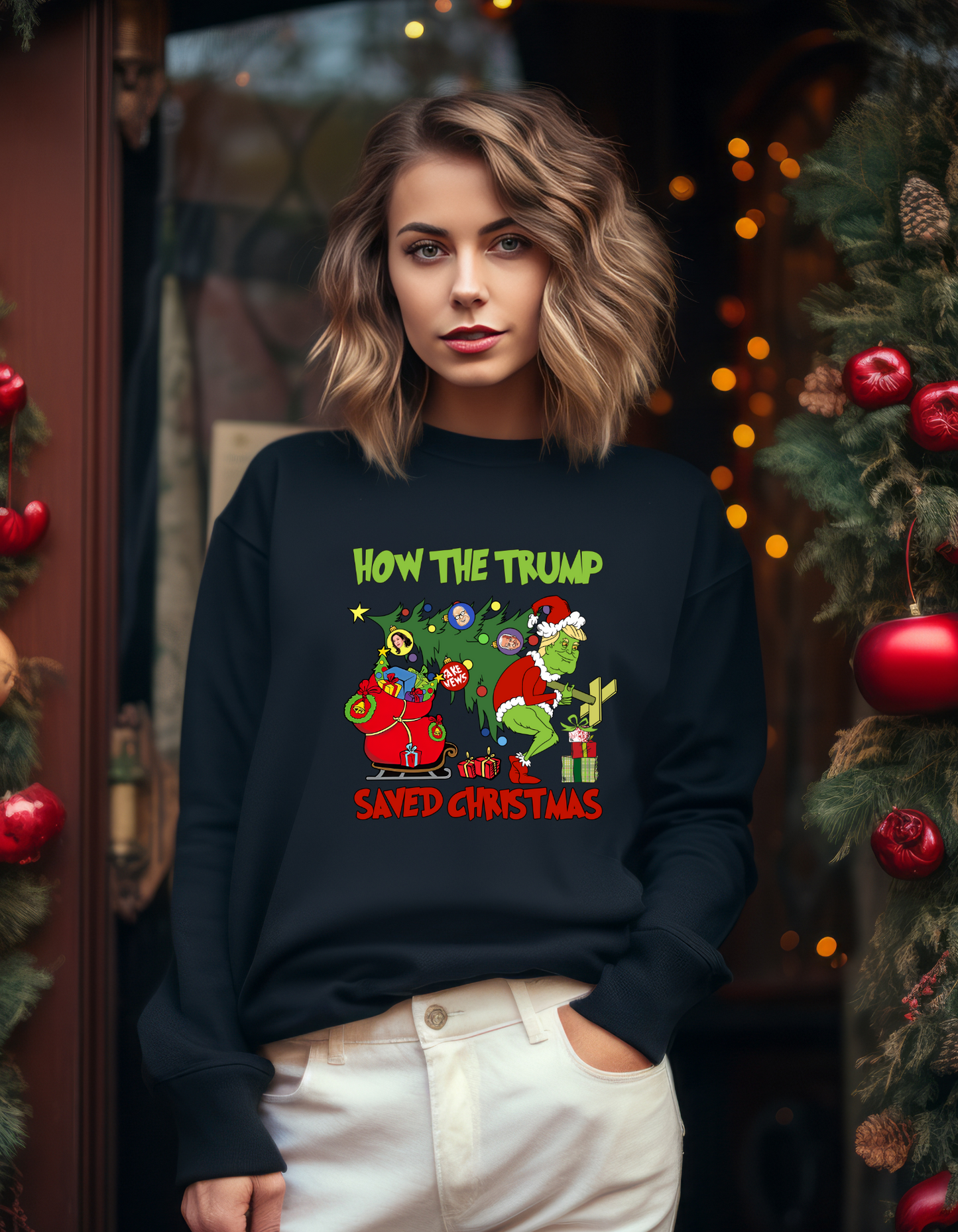 How the Trump Saved Christmas Crewneck