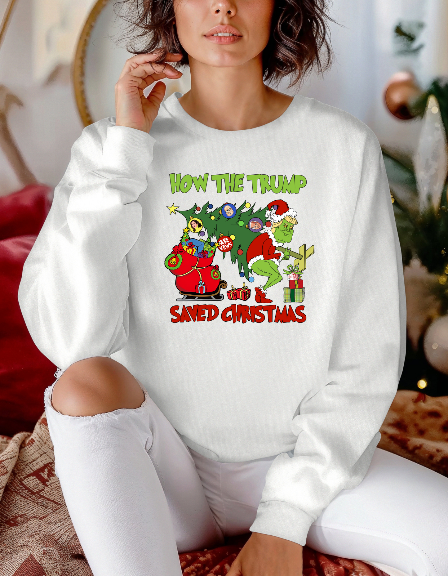 How the Trump Saved Christmas Crewneck